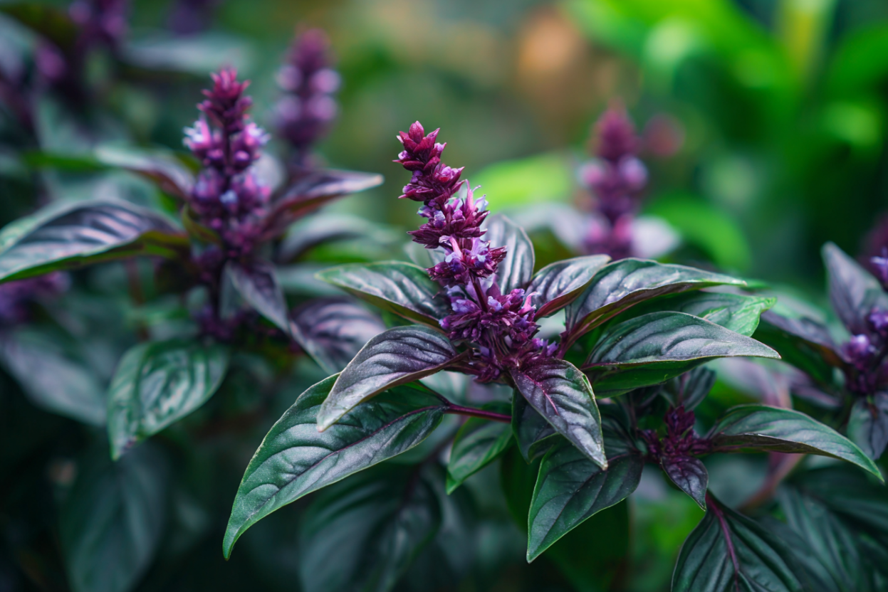 Thai Basil (Ocimum basilicum var. thyrsiflora)